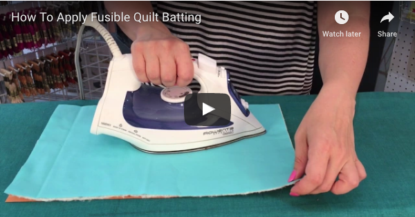 DIY Video: How To Apply Fusible Quilt Batting