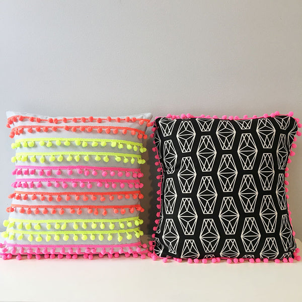 DIY: How To Sew Pom-Pom Pillows