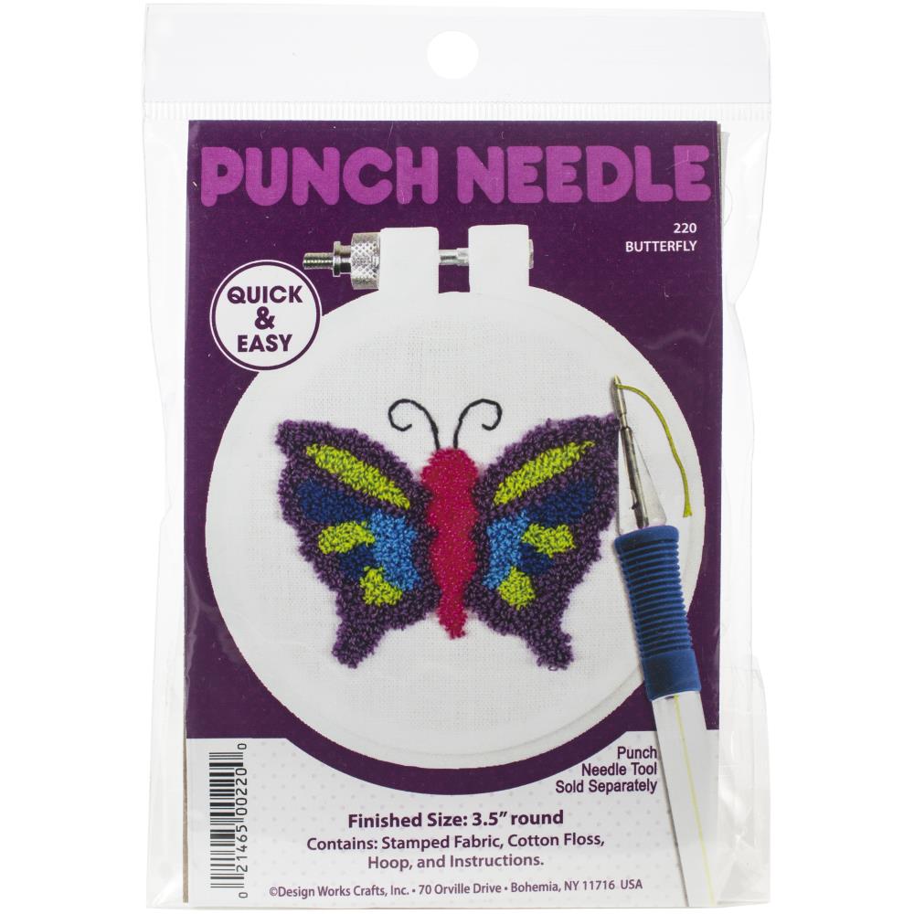 Butterfly Punch Needle Kit Needlework Design Works Crafts