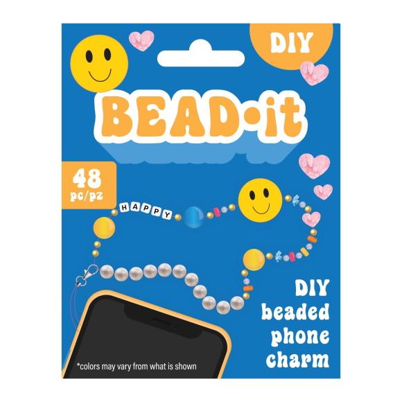 Bead It-DIY Phone Charm Kit in Smiley Face Notions American Crafts