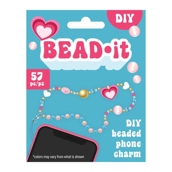 Bead It-DIY Phone Charm Kit in Heart Notions American Crafts
