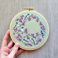 Birds & Blooms Embroidery Kit Kit Jessica Long Embroidery
