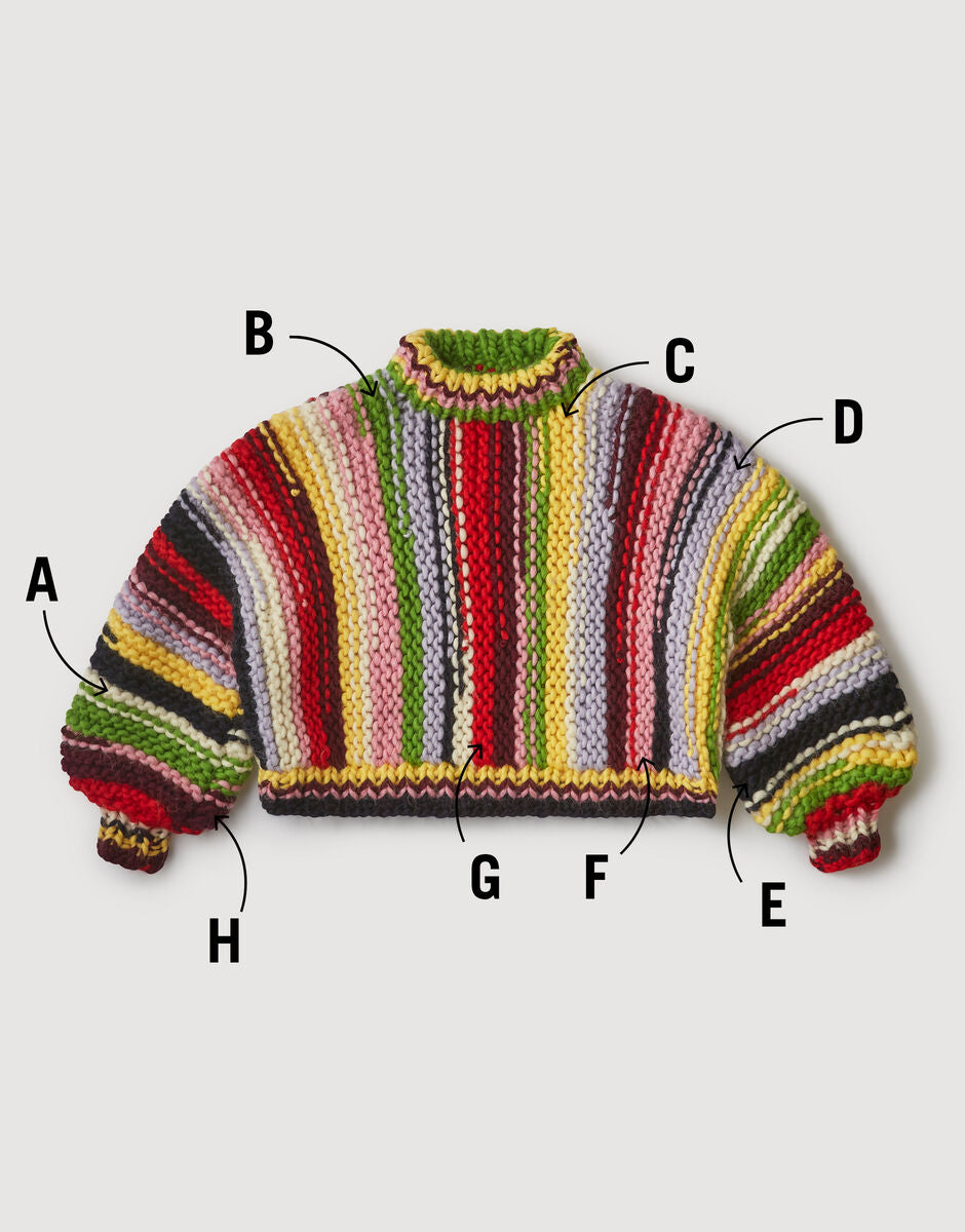 Wool & the Gang Le Pull Sweater Knitting Pattern Pattern Wool and the Gang