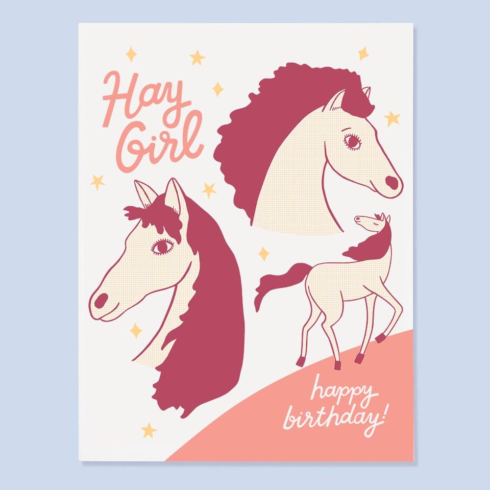 Hay Girl Card Greeting Cards The Good Twin