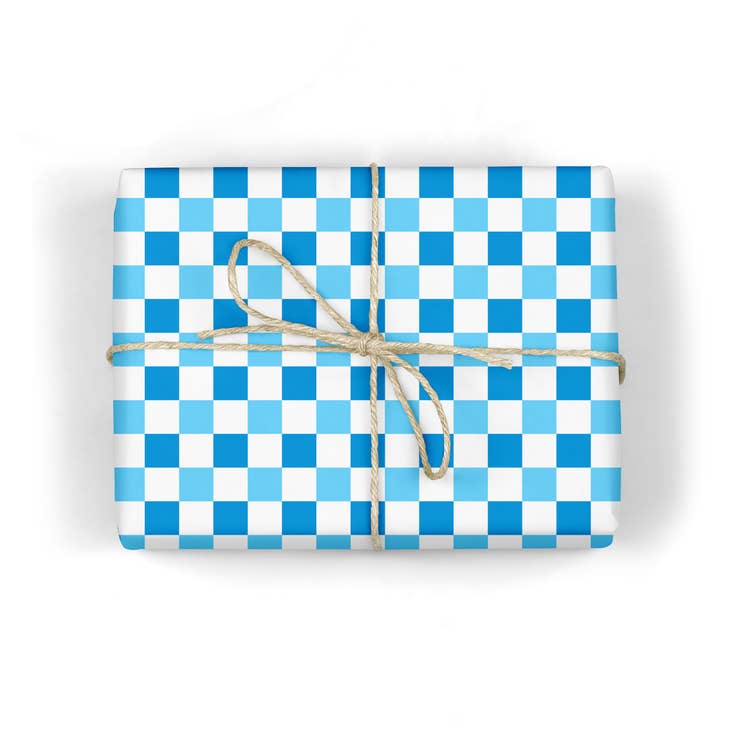 Hanukkah Checkerboard Gift Wrap Gift Wrap MellowWorks