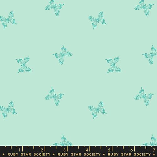 Backyard Tiny Butterflies by Ruby Star Society in Mint Fabric Ruby Star Society