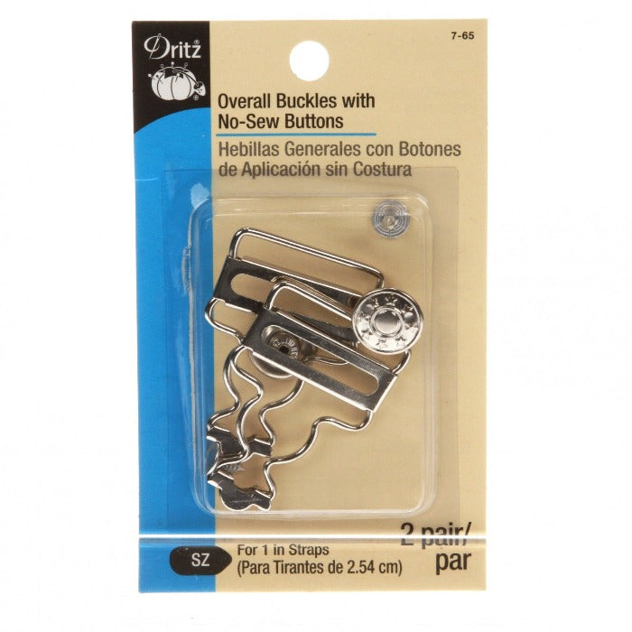 Overall Buckle With No Sew Buttons 1in Nickel Notions Dritz