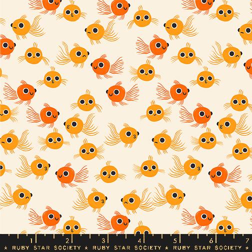 Animal Goldfish by Ruby Star Society in Orange Fabric Ruby Star Society