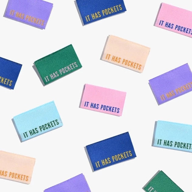 'It Has Pockets' Woven Sewing Labels Kylie and the Machine