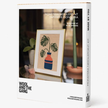 Wool and the Gang Monstera Needlepoint Kit Kit Wool and the Gang