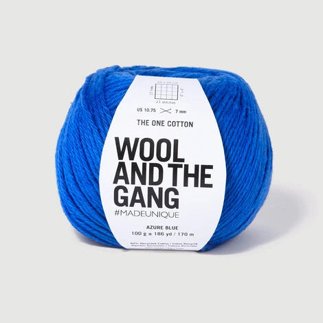 The One Cotton Yarn Wool and the Gang Azure Blue