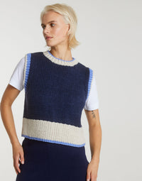 Ain't it funny tank in Midnight Blue, Cornflower Blue and Sahara Dust Big Love Cotton