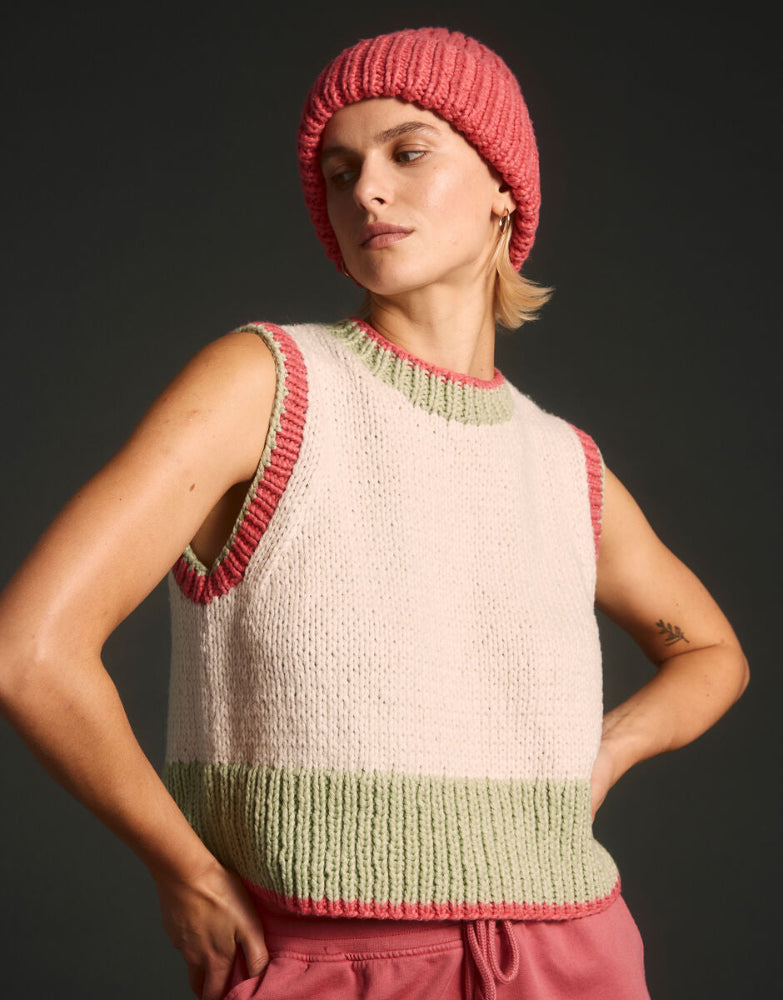 Ain't it funny tank in raspberry pink big love cotton