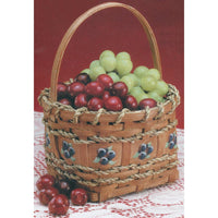 Image of completed berry basket with blueberries stenciled on it.