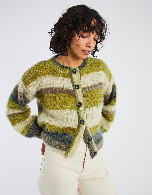 Believe Cardigan in Stay Green Take Care Mohair