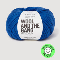 Wool & the Gang Big Love Cotton Yarn Wool and the Gang Cobalt Blue BL
