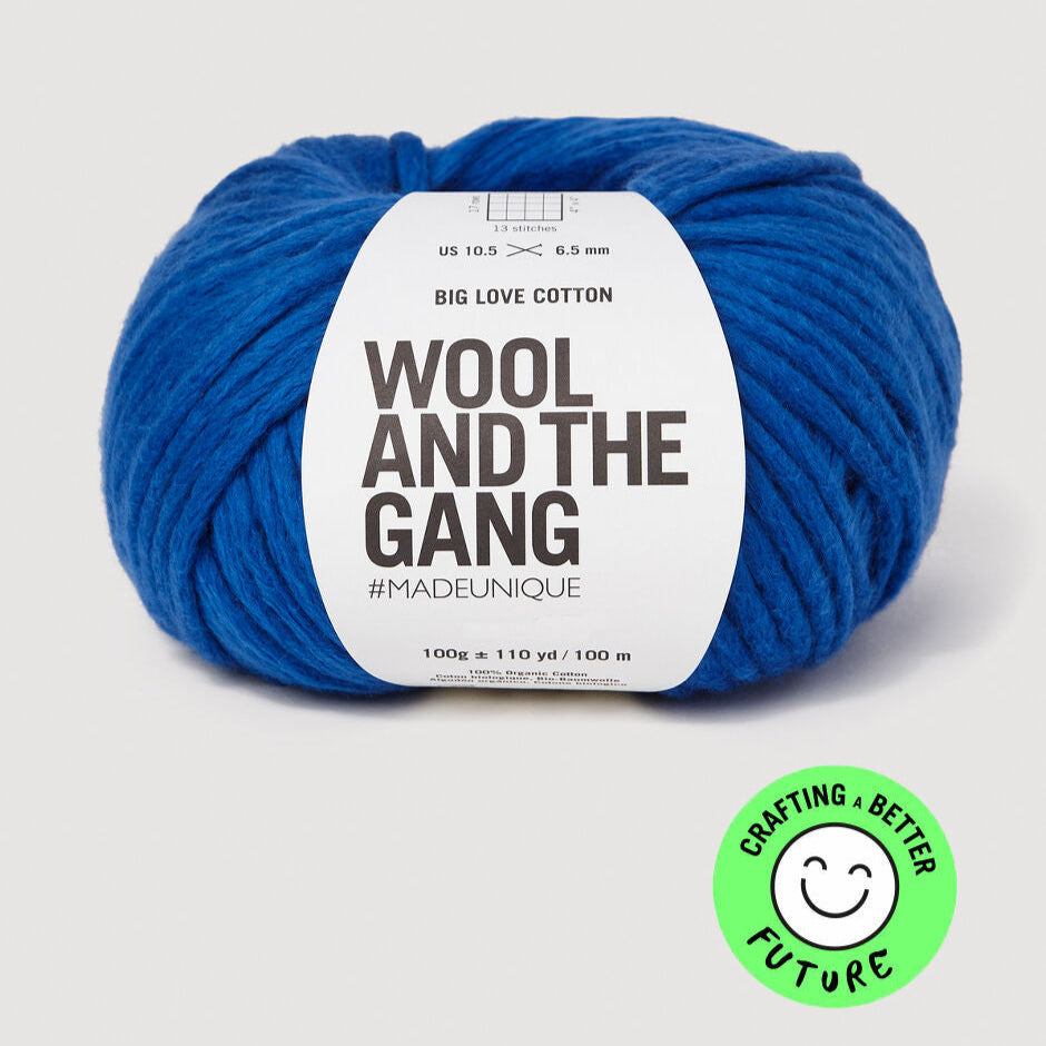 Wool & the Gang Big Love Cotton Yarn Wool and the Gang Cobalt Blue BL