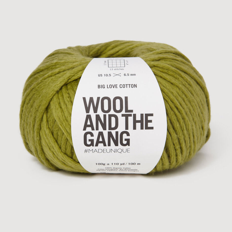 Wool & the Gang Big Love Cotton Yarn Wool and the Gang Garden Green BL