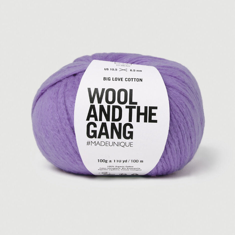 Wool & the Gang Big Love Cotton Yarn Wool and the Gang Lavender Haze BL
