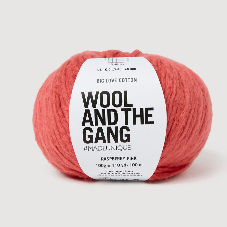 Wool & the Gang Big Love Cotton Yarn Wool and the Gang Raspberry Pink BL