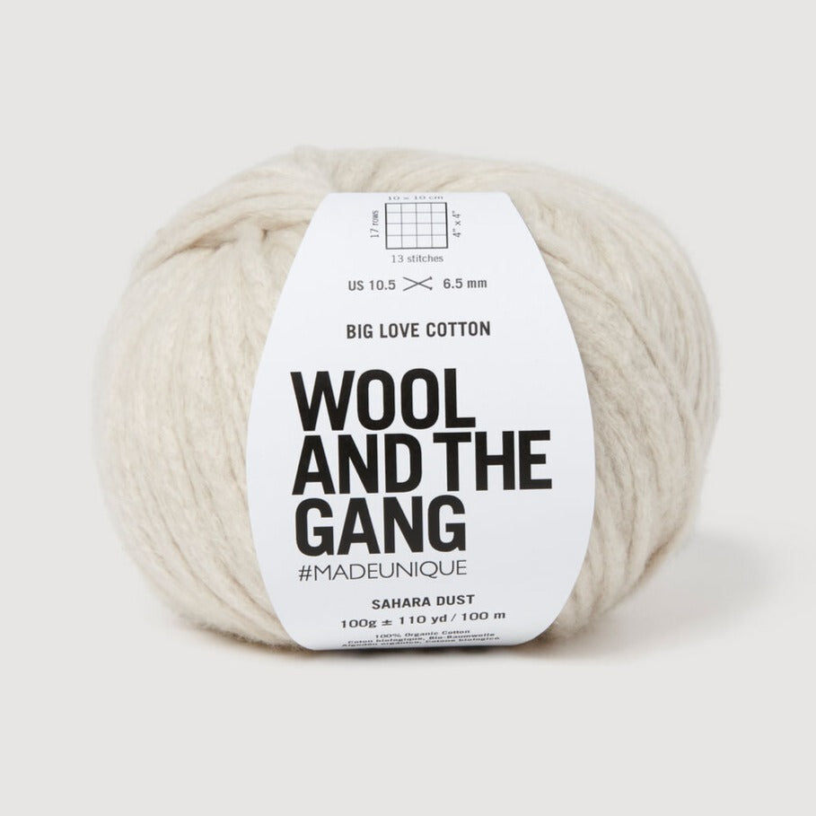 Wool & the Gang Big Love Cotton Yarn Wool and the Gang Sahara Dust BL