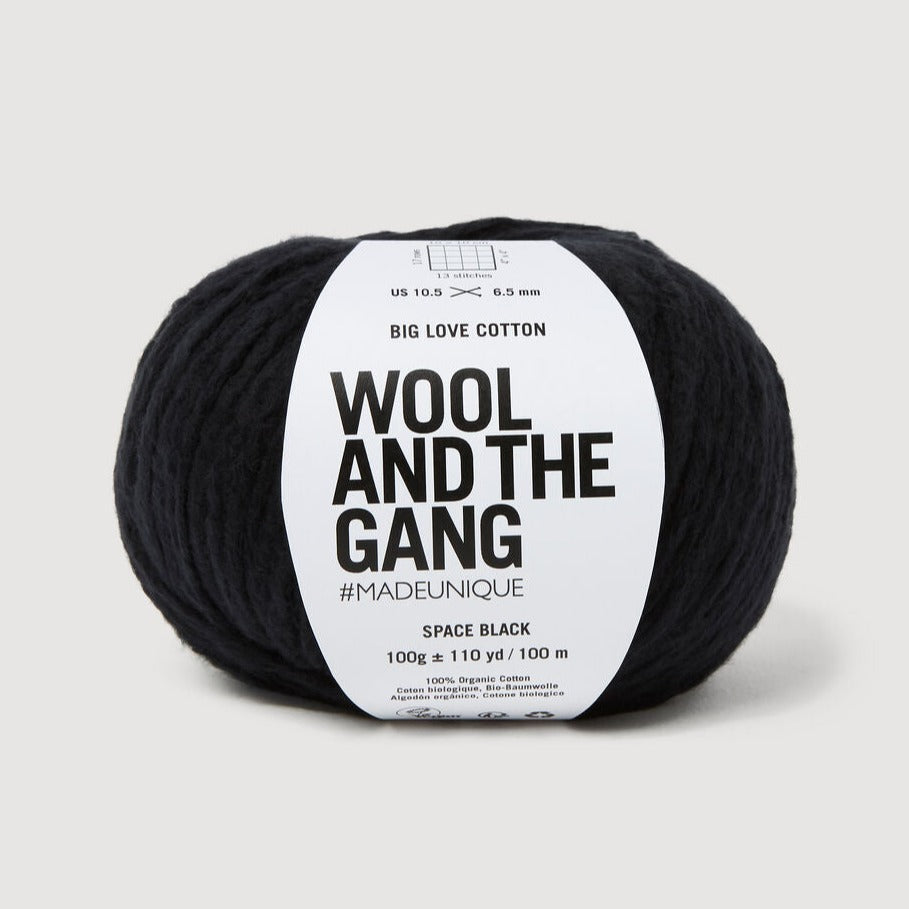 Wool & the Gang Big Love Cotton Yarn Wool and the Gang Space Black BL