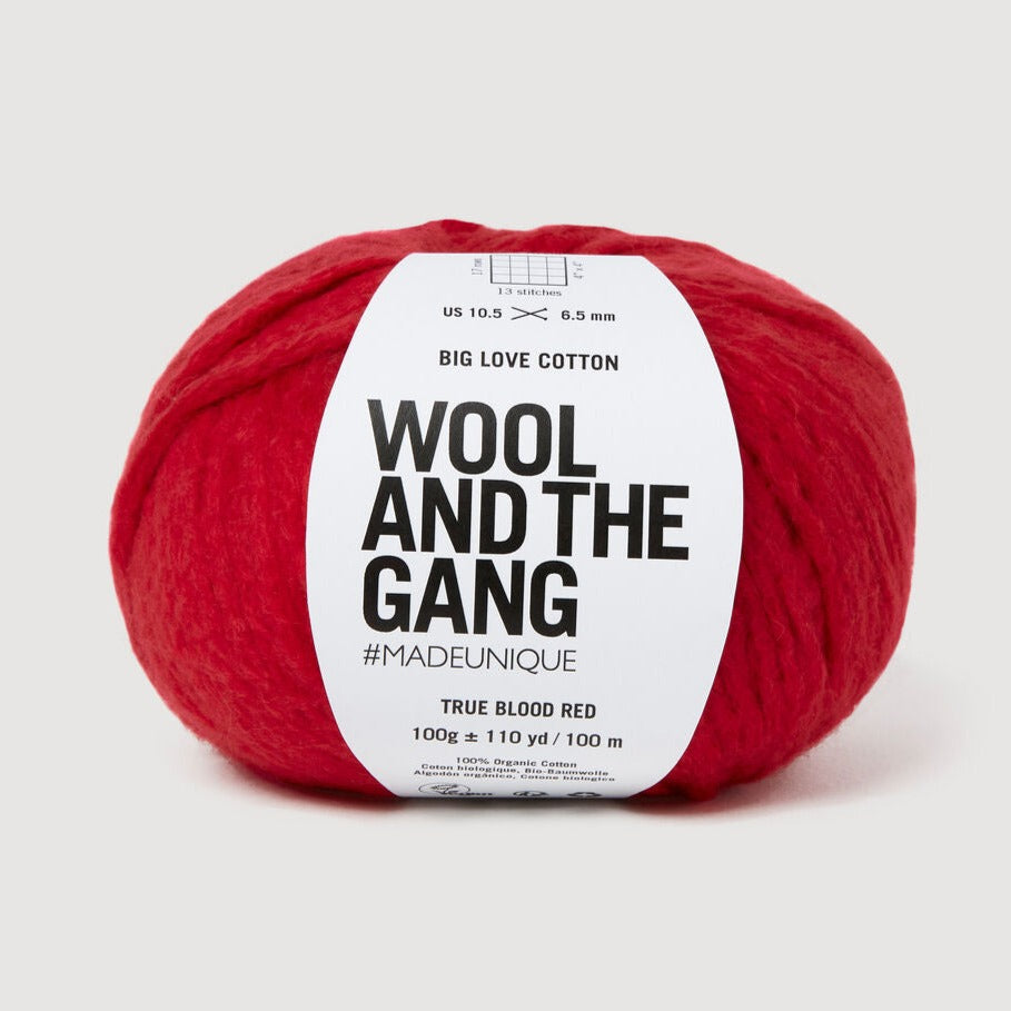 Wool & the Gang Big Love Cotton Yarn Wool and the Gang True Blood Red BL
