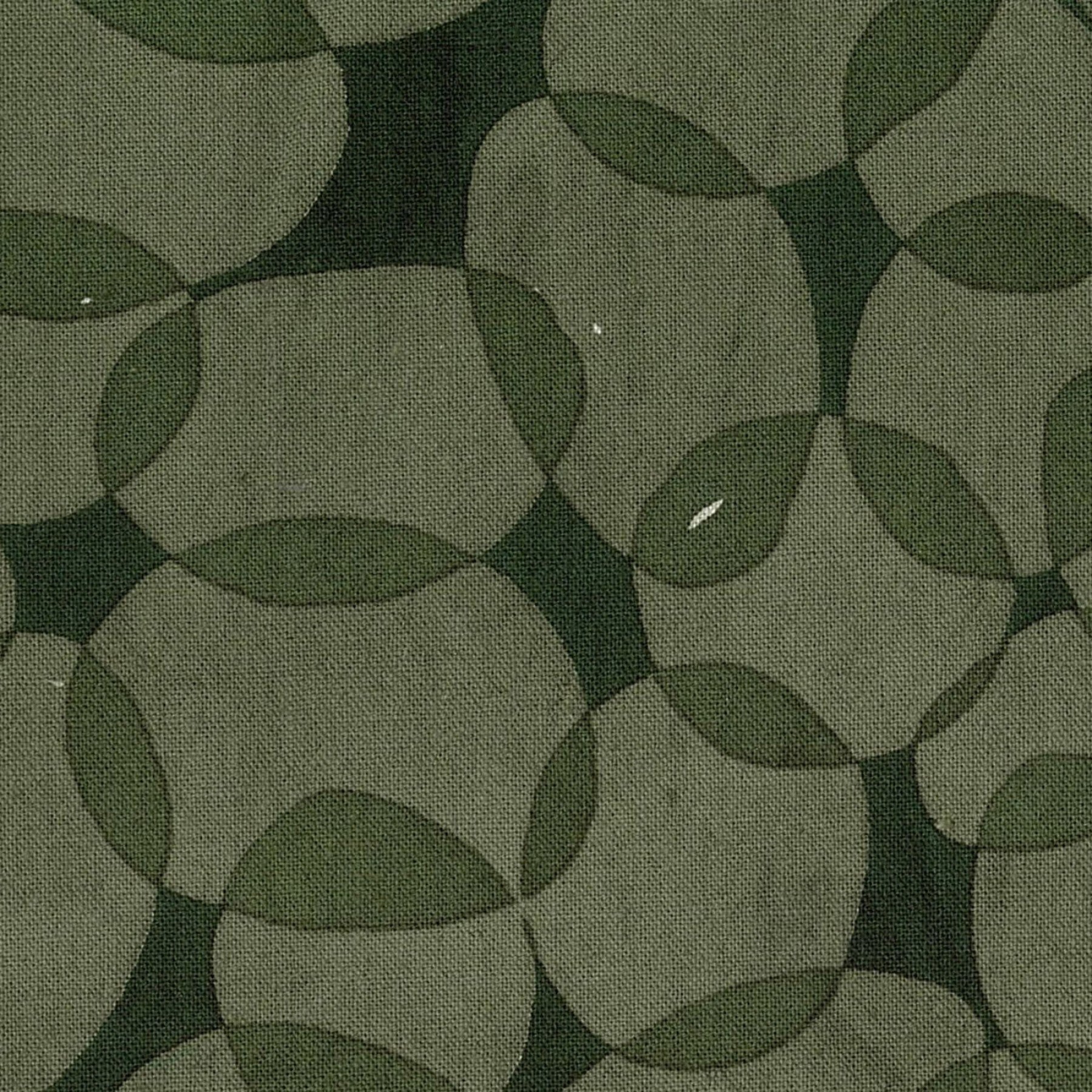 Circular shapes in shades of green
