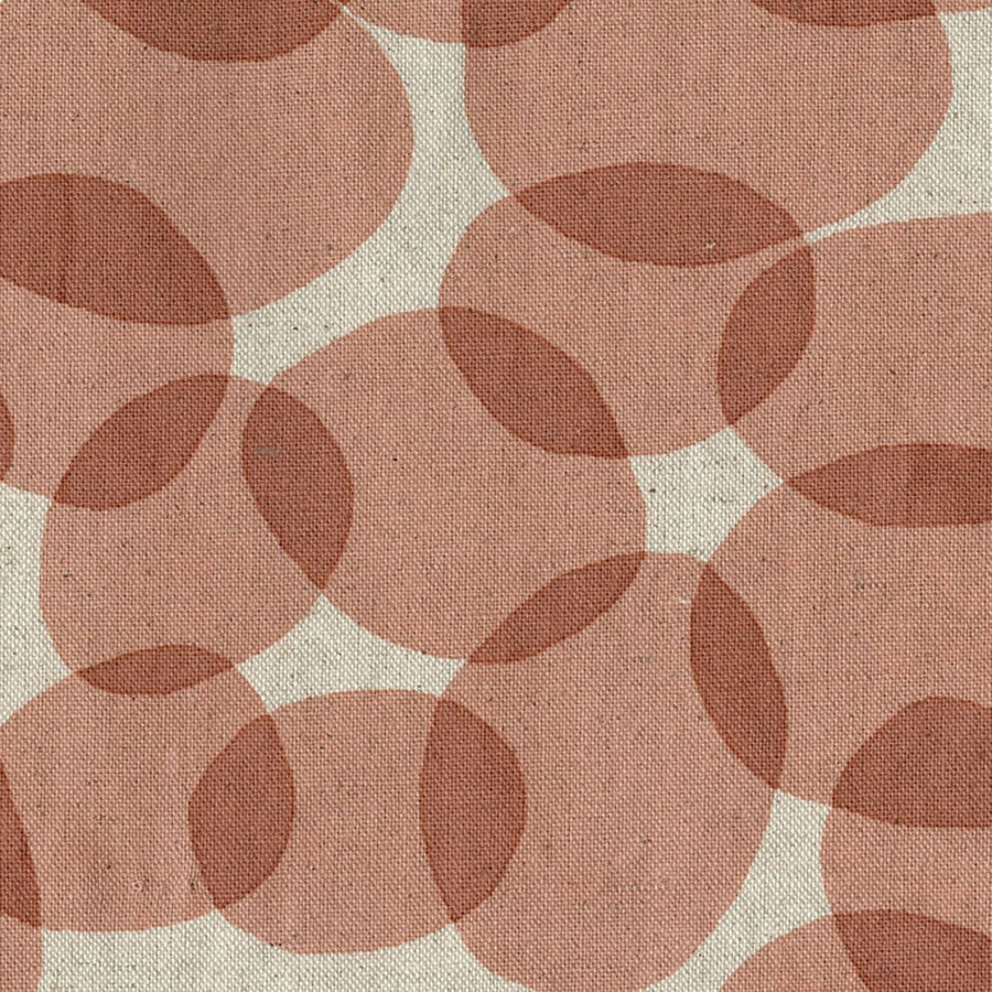 Beige canvas with red circular shapes