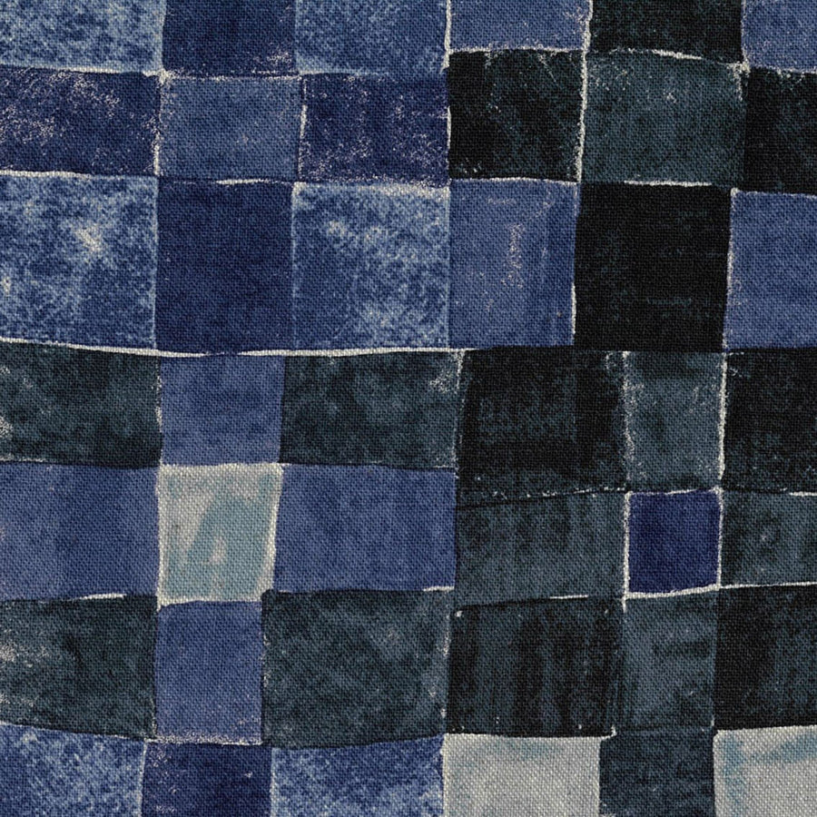 Geometric squares in shades of blue