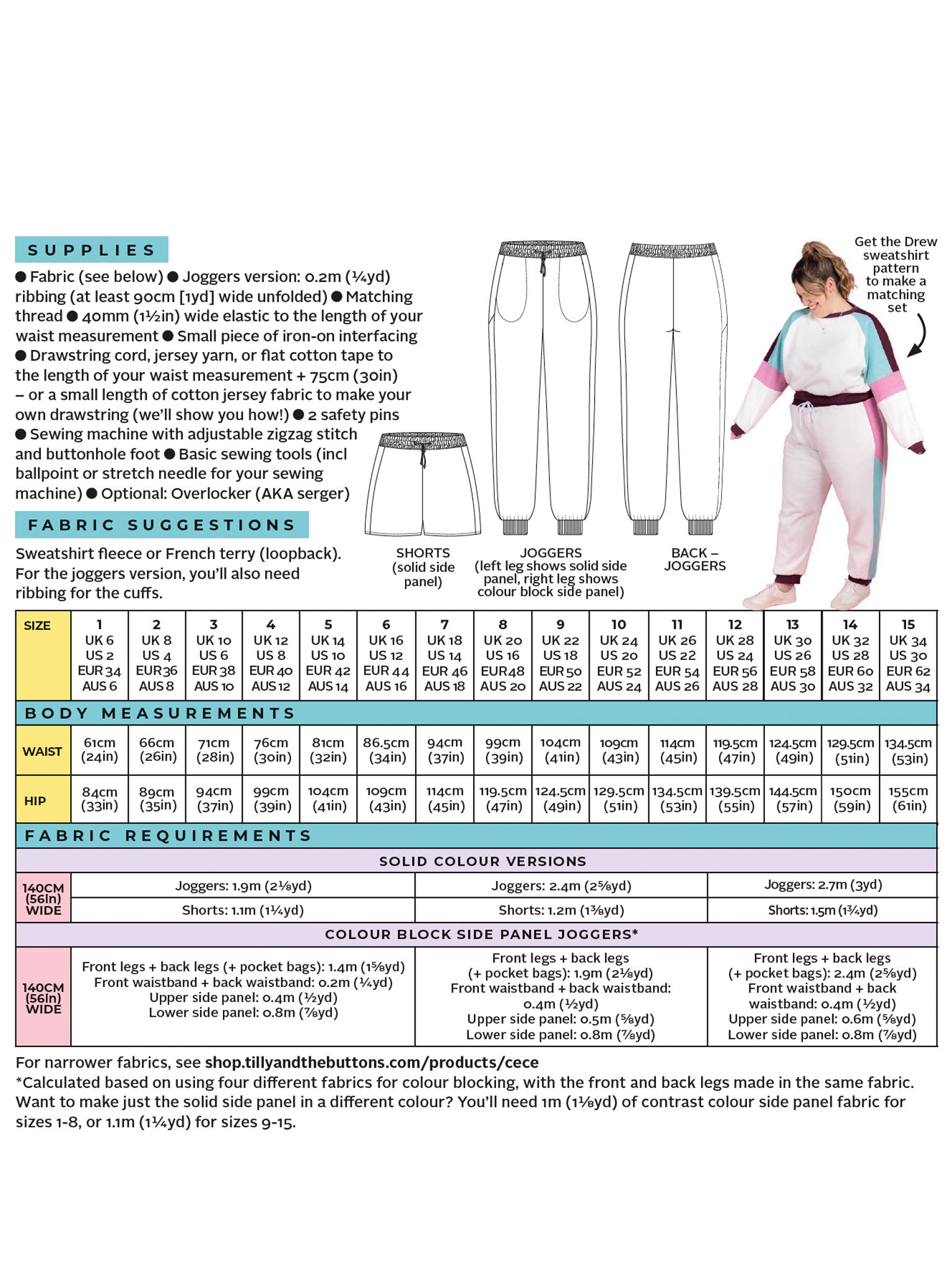 Cece Jogger Pattern Tilly and the Buttons