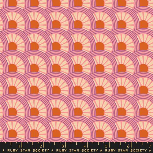 Favorite Flowers Daisy Wheels by Ruby Star Society in Melon Fabric Ruby Star Society