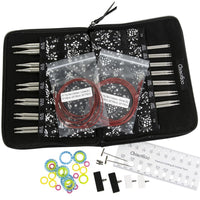 ChiaoGoo TWIST Red Lace Interchangeable 5" Tip Knitting Needle Set Tools ChiaoGoo Complete Set - Needle Tip Sizes US 2-15