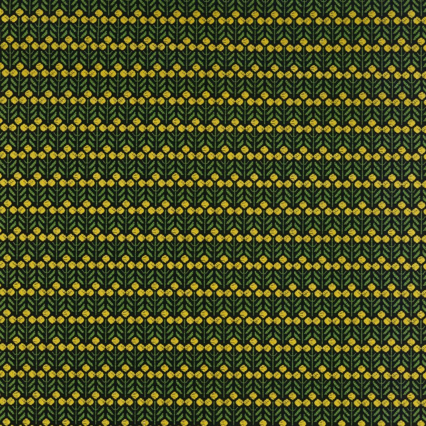 Sashiko Moyou Mimosa Cotton Linen Canvas by Kokka