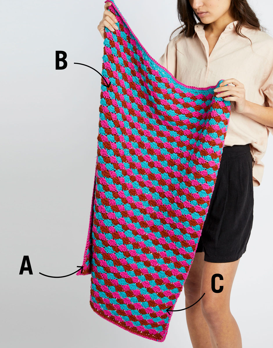 Antonio Blanket in labeled colors