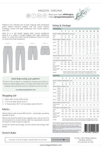 Virginia Leggings & Bike Shorts Pattern (Sizes 00-20) Pattern Megan Nielsen Patterns