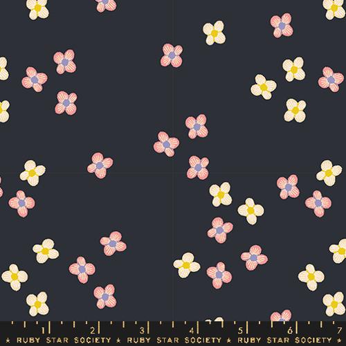 Favorite Flowers Blossom by Ruby Star Society in Soft Black