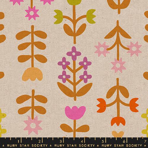 Favorite Flowers Meadow Canvas by Ruby Star Society in Natural Fabric Ruby Star Society