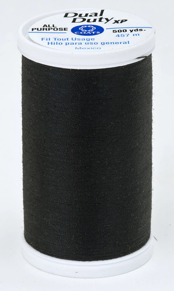 Dual Duty XP All Purpose Thread #900 Black 500yd