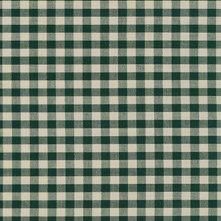 Crawford Gingham by Robert Kaufman in Forest