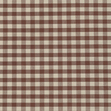 Crawford Gingham by Robert Kaufman in Brown