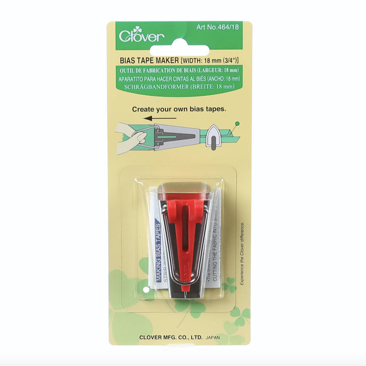 Bias Tape Maker - Multiple Sizes Available Notions Clover 3/4 inch