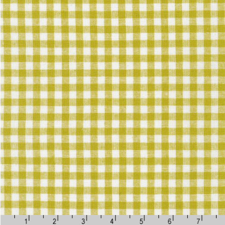 Essex Yarn Dyed Classic Wovens Gingham by Robert Kaufman in Mustard Fabric Robert Kaufman