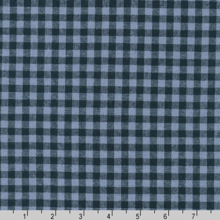 Essex Yarn Dyed Classic Wovens Gingham by Robert Kaufman in Denim Fabric Robert Kaufman