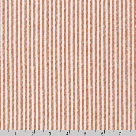 Essex Yarn Dyed Classic Woven Stripes by Robert Kaufman in Strawberry Fabric Robert Kaufman