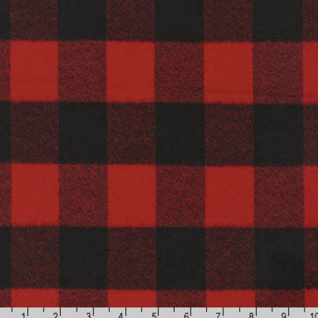 Mammoth Flannel by Robert Kaufman in 3" Check Red Fabric Robert Kaufman