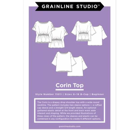 Corin Top Pattern Pattern Grainline Studio Size 14-32 D-Cup