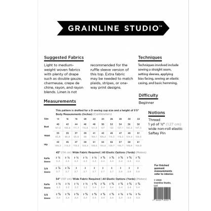 Corin Top Pattern Pattern Grainline Studio