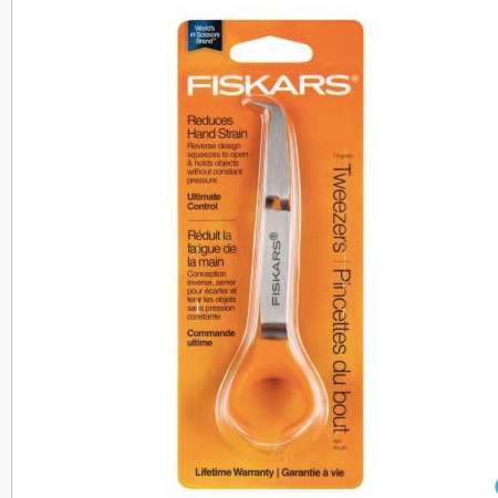 Fiskars Fingertip Tweezers - Orange Tools Fiskars