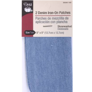 Denim Iron-on Patches Notions Brooklyn Craft Company Stonewashed